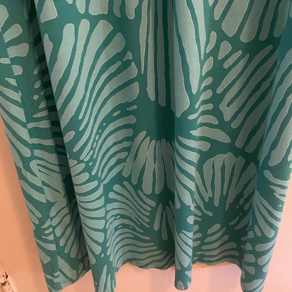 Tommy Bahama Sleeveless V Neck Key Hole Blue Patterned Maxi Sundress Size Small - Picture 7 of 11